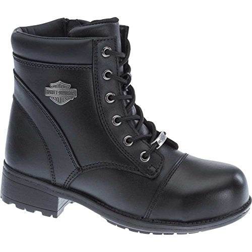HARLEY-DAVIDSON WORK Womens 5" Raine Steel Toe Work Boot Black - D83883  BLACK Image 4