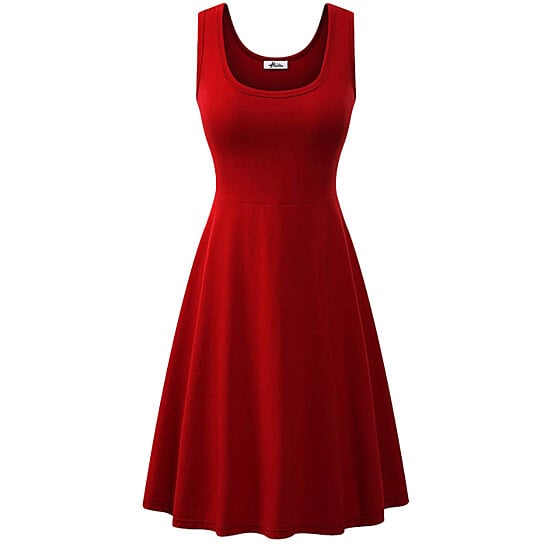 Fit and Flare A-Line Tank Dress Multiple Colors S-2x Image 4