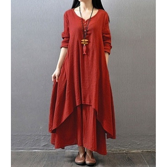 Womens Maxi Tunic Dress Image 2