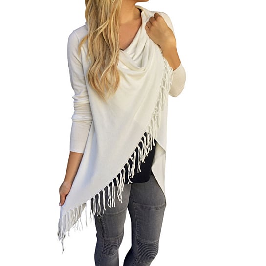 Casual Women Long Sleeve Solid Tassel Slash Blouse Tops Shirt Blouse Image 1