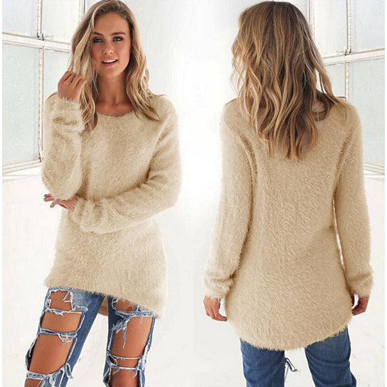 Solid Color Womens Sweater Image 3