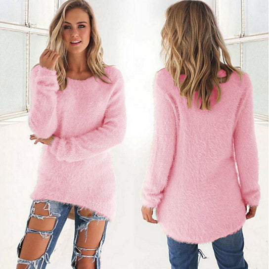 Solid Color Womens Sweater Image 4