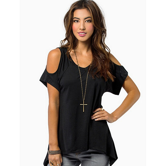 Fish Tail Irregular Hem T-shirt Image 2