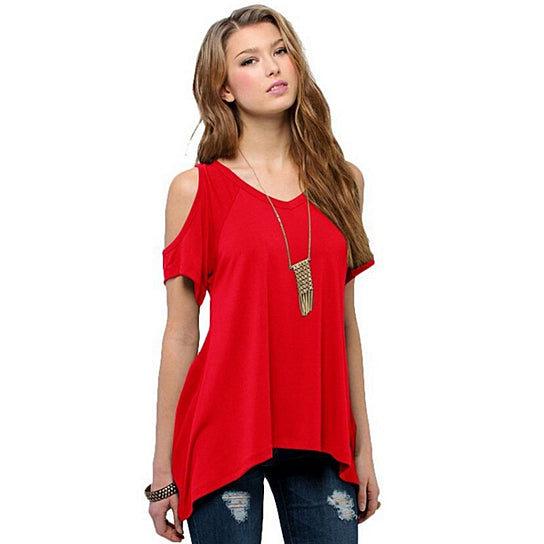 Fish Tail Irregular Hem T-shirt Image 4