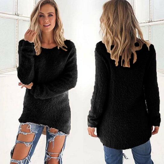 Solid Color Long-sleeved Sweater Image 1