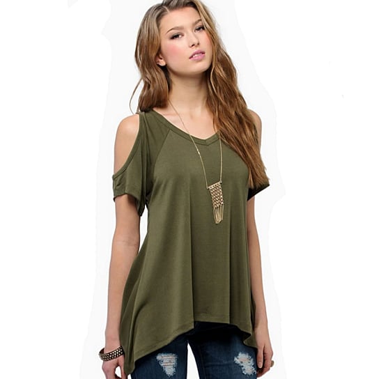 Fish Tail Irregular Hem T-shirt Image 10