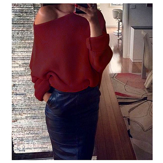 Off-Shoulder Sweater Image 8