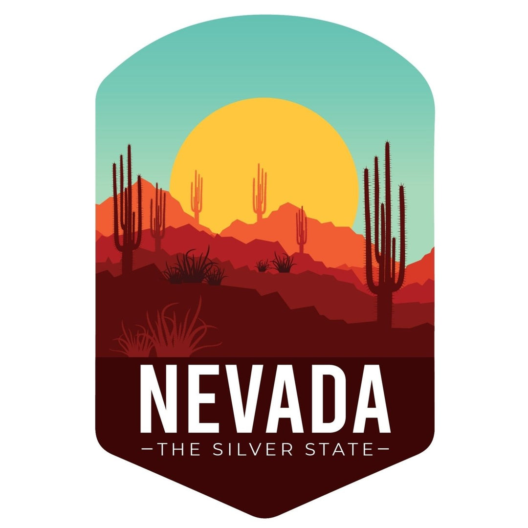 Nevada The Silver State Souvenir 4 Inch Desert State Decal Sticker Image 1