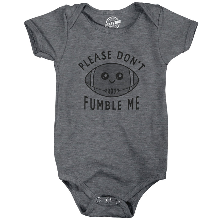 Please Dont Fumble Me Baby Bodysuit Funny Cute Football Joke Jumper For Infants Image 1