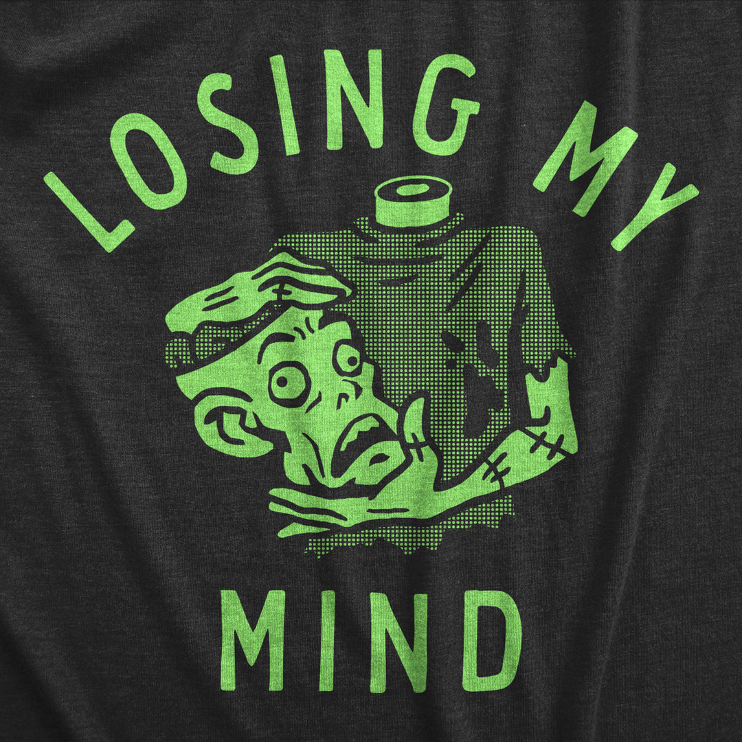 Mens Losing My Mind T Shirt Funny Halloween Headless Zombie Tee For Guys Image 2