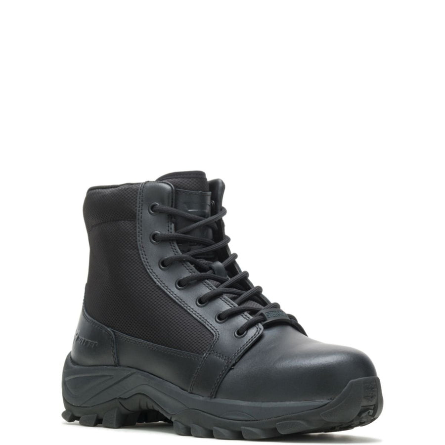 Bates Mens Fuse Zip 6-Inch Side Zip Steel Toe Work Boot Black - E06505 BLACK Image 1