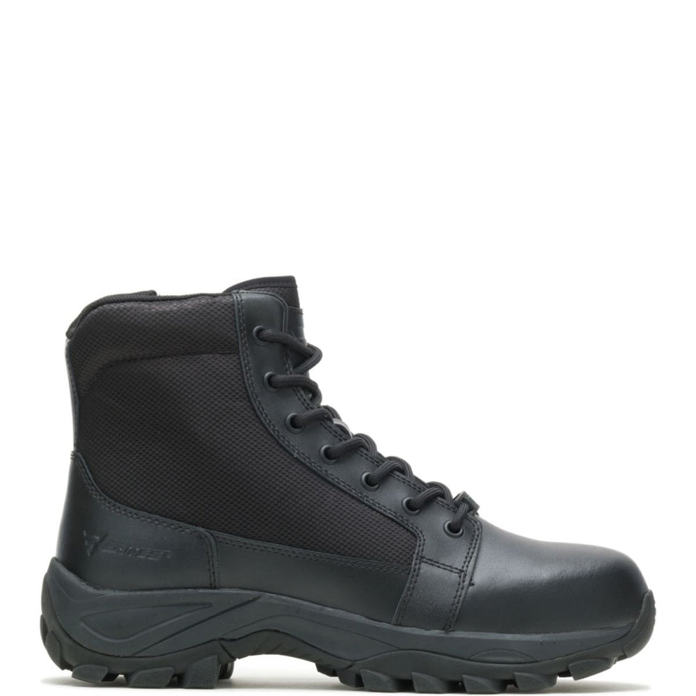 Bates Mens Fuse Zip 6-Inch Side Zip Steel Toe Work Boot Black - E06505 BLACK Image 2