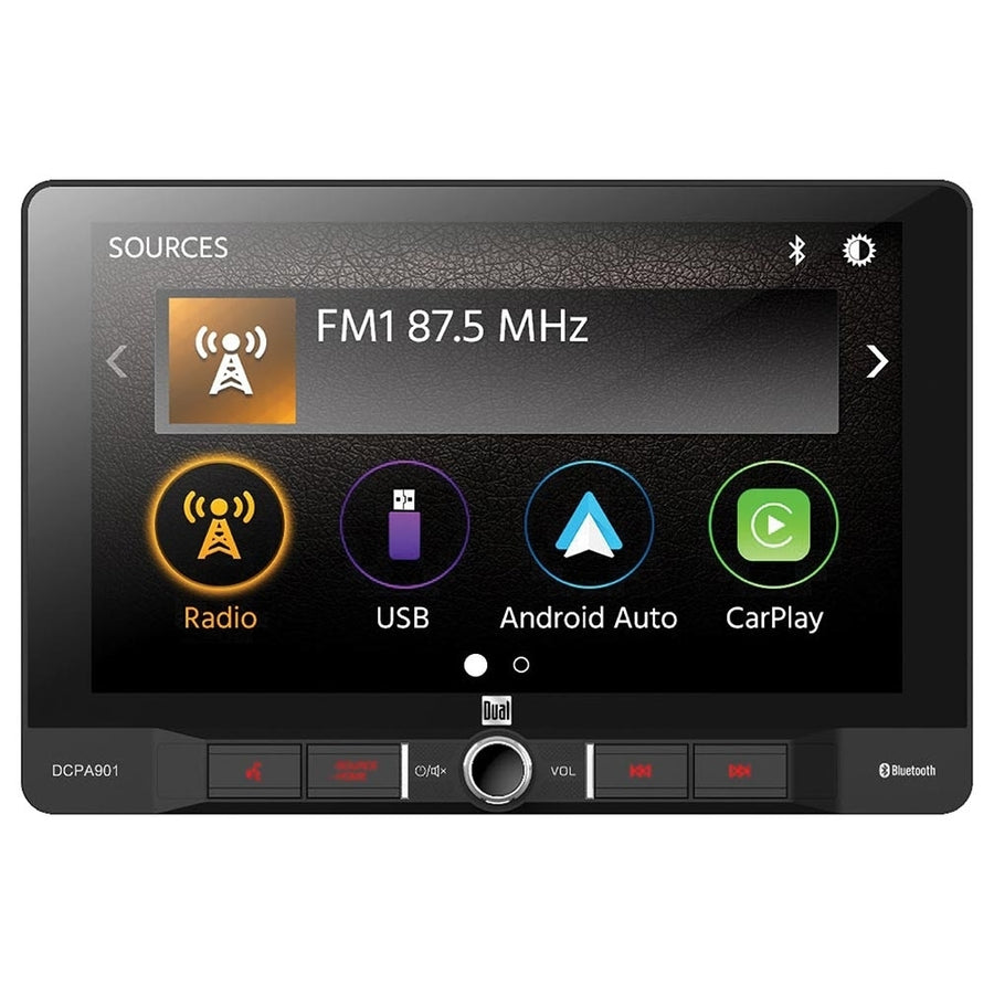 Dual DCPA901 Single DIN 9" Car Stereo w/ Bluetooth Apple Carplay Android Auto Image 1
