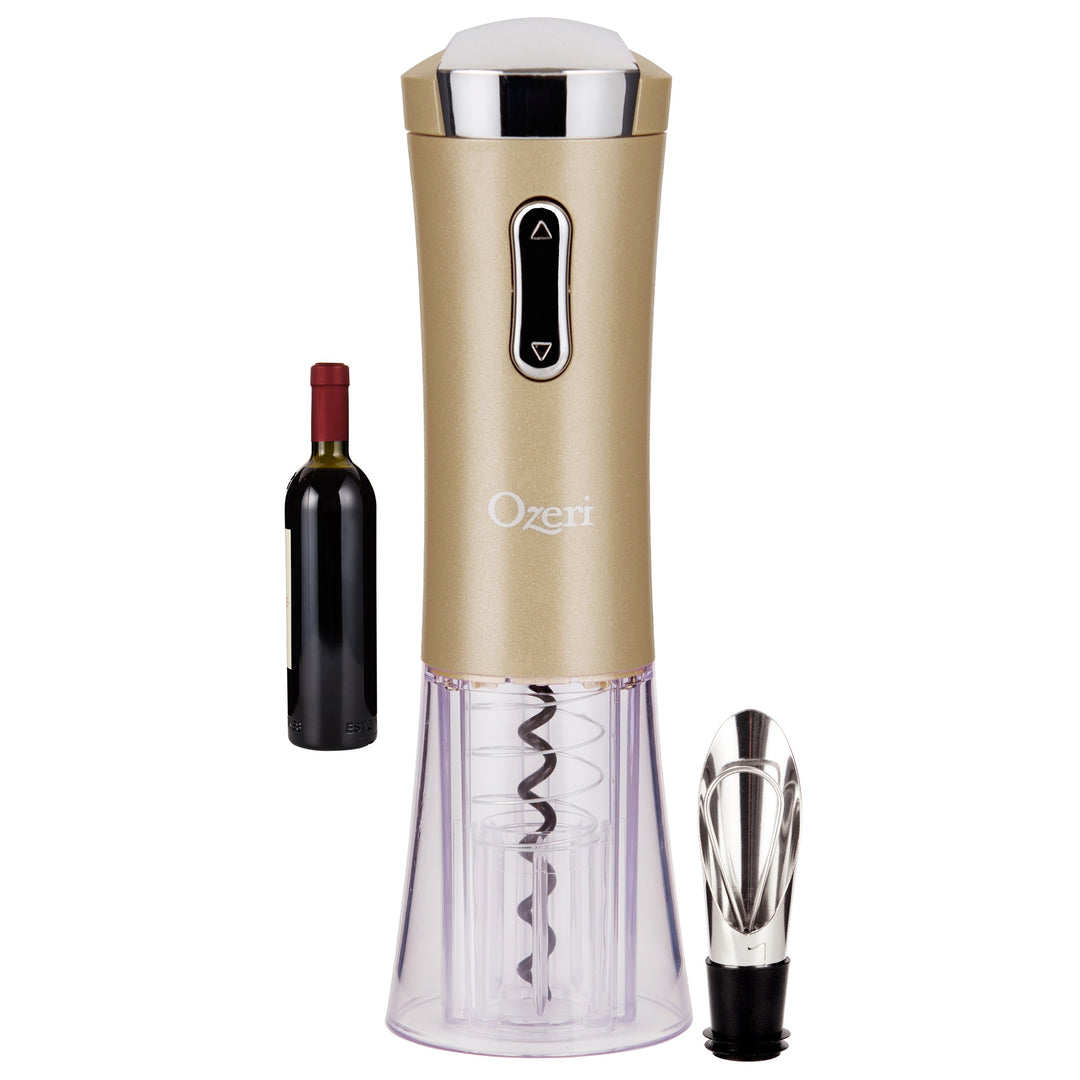 Ozeri Nouveaux II Electric Wine Openerwith Foil CutterWine Pourer and Stopper Image 1