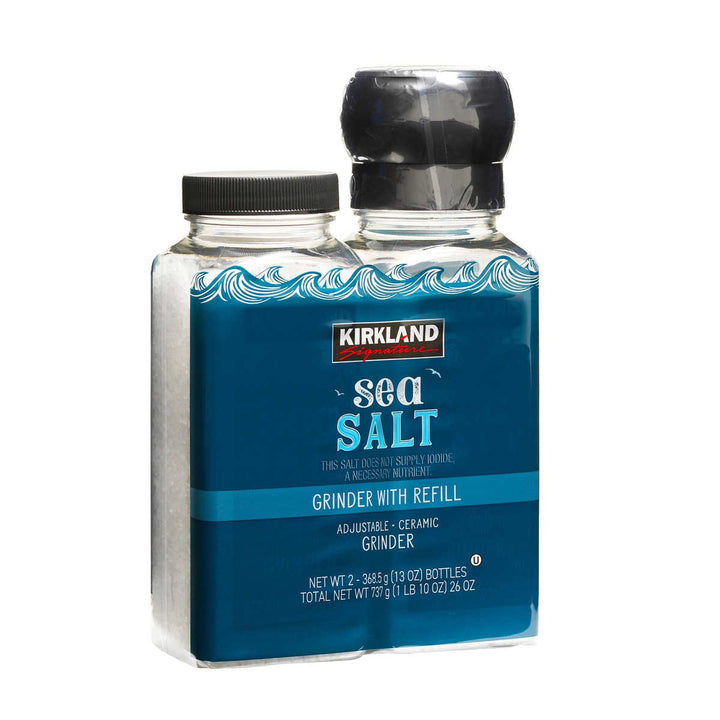 Kirkland Signature Sea Salt Grinder with Refill 13 Ounce (2 Count) Image 3