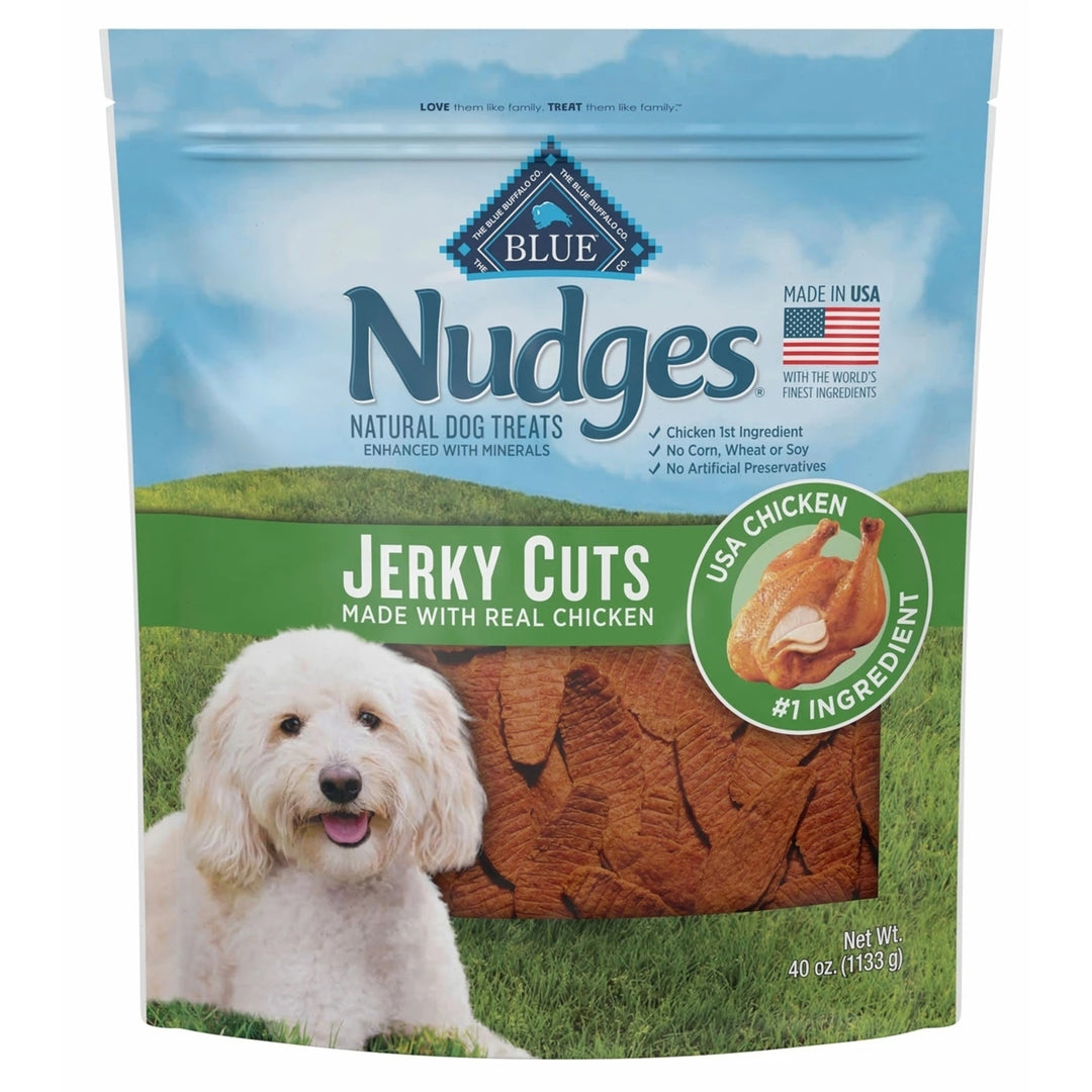 Blue Buffalo Nudges Natural Jerky Cut Dog TreatsChicken Flavored (40 Ounce) Image 1