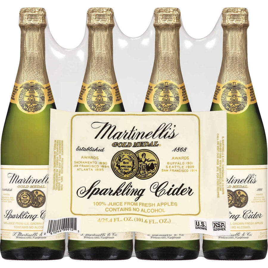 Martinellis Sparkling Cider Apple 25.4 Fluid Ounce (Pack of 4) Image 1