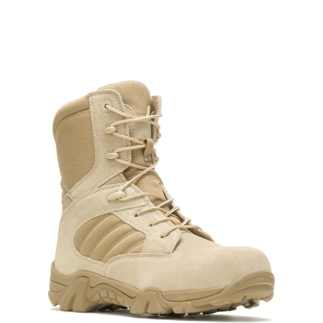 Bates Mens GX-8 Composite Toe Side-Zip Work Boot Desert Tan - E02276  Desert Tan Image 1