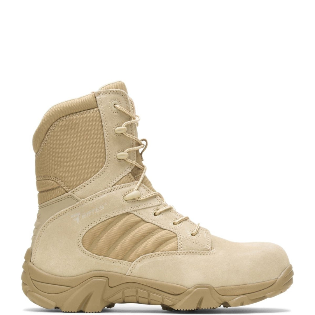 Bates Mens GX-8 Composite Toe Side-Zip Work Boot Desert Tan - E02276  Desert Tan Image 2