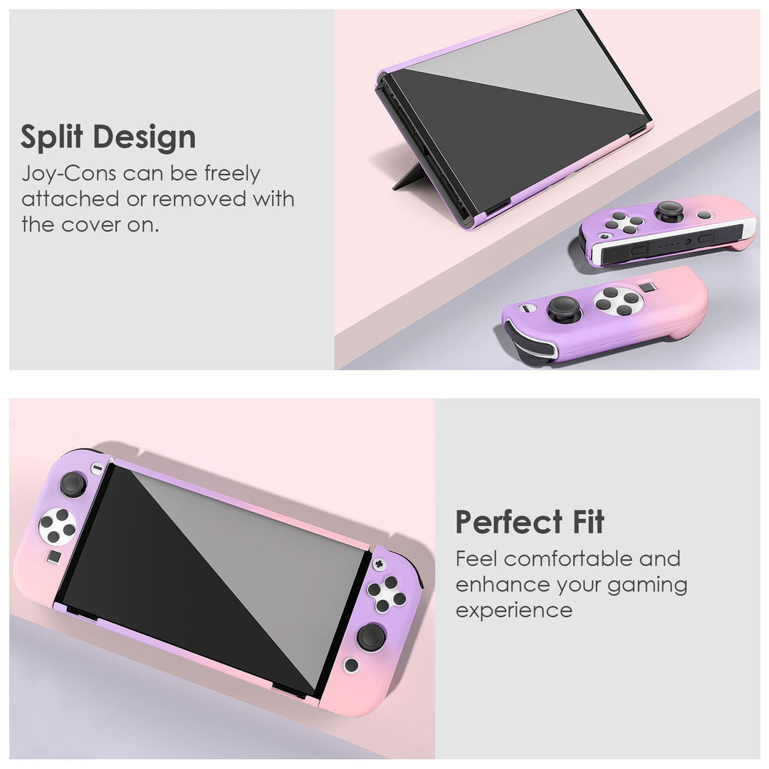 Protective Shell Cover Hard Dockable Case Fit For Nintendo Switch OLED Joy Con Shell Image 3