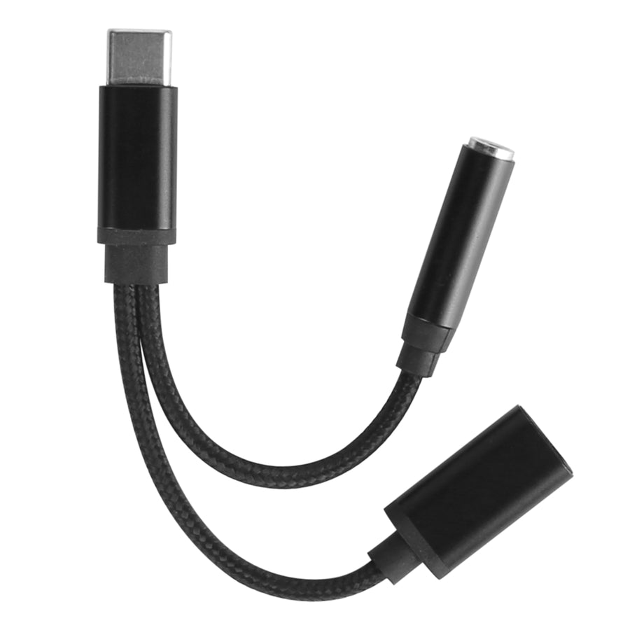 USB Type C to 3.5mm Aux Audio Charging Adapter Image 1