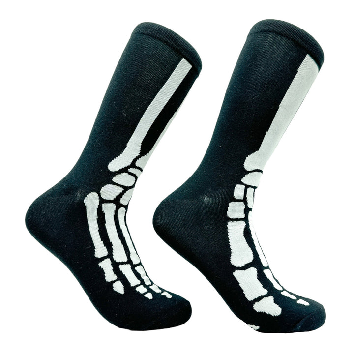 Mens Feet Bones Socks Funny Spooky Skeleton Bone Joke Footwear Image 4