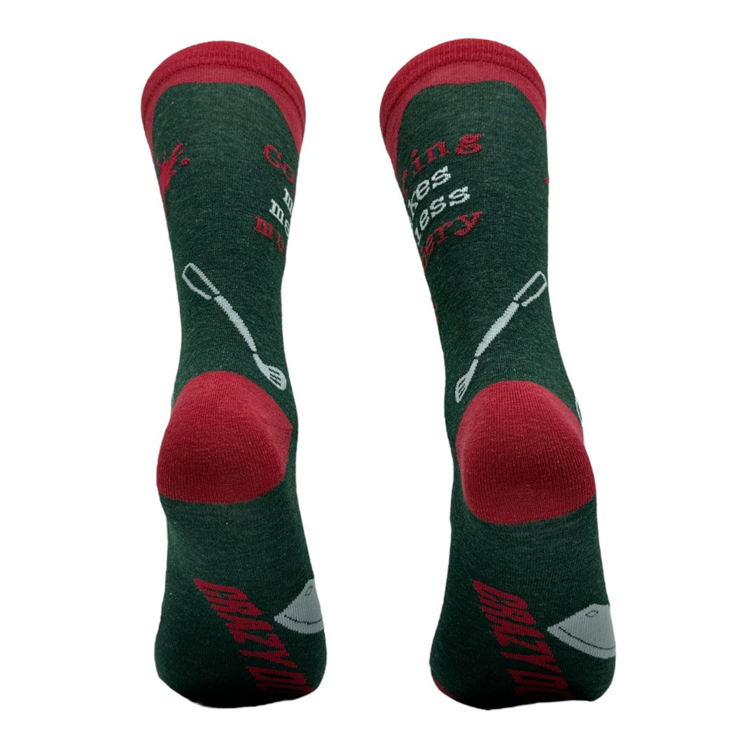 Mens Golfing Makes Me Less Murdery Socks Funny Golf Lovers Footwear Image 6