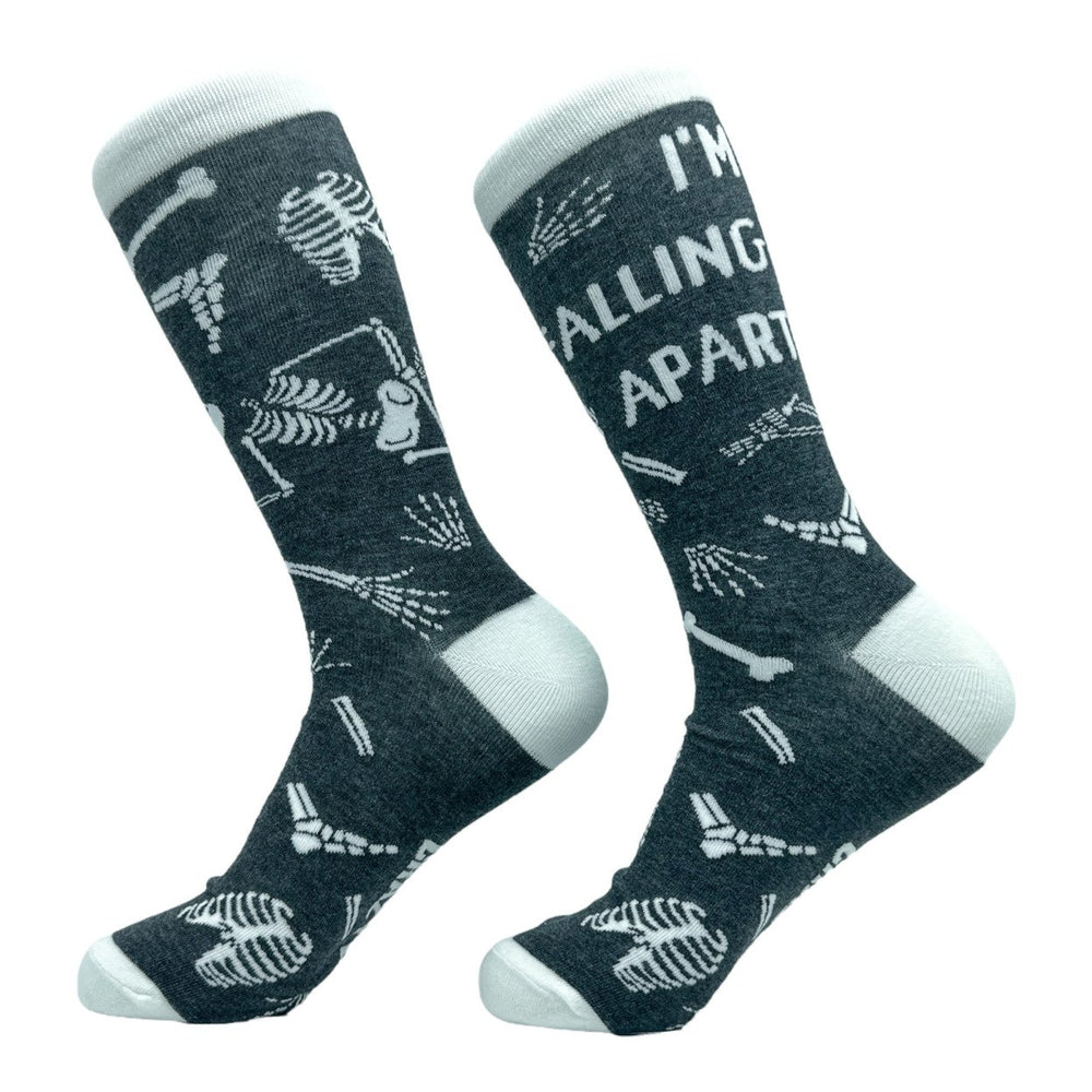 Mens Im Falling Apart Socks Funny Spooky Halloween Skeleton Bones Joke Footwear Image 2