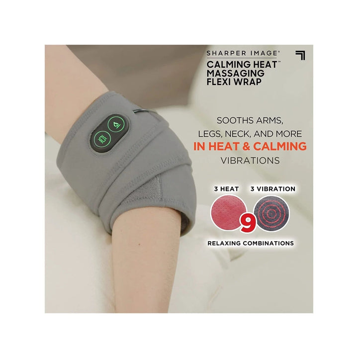 Sharper Image Calming Heat Massaging Flexi WrapGrey Image 2