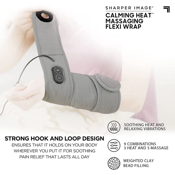 Sharper Image Calming Heat Massaging Flexi WrapGrey Image 4