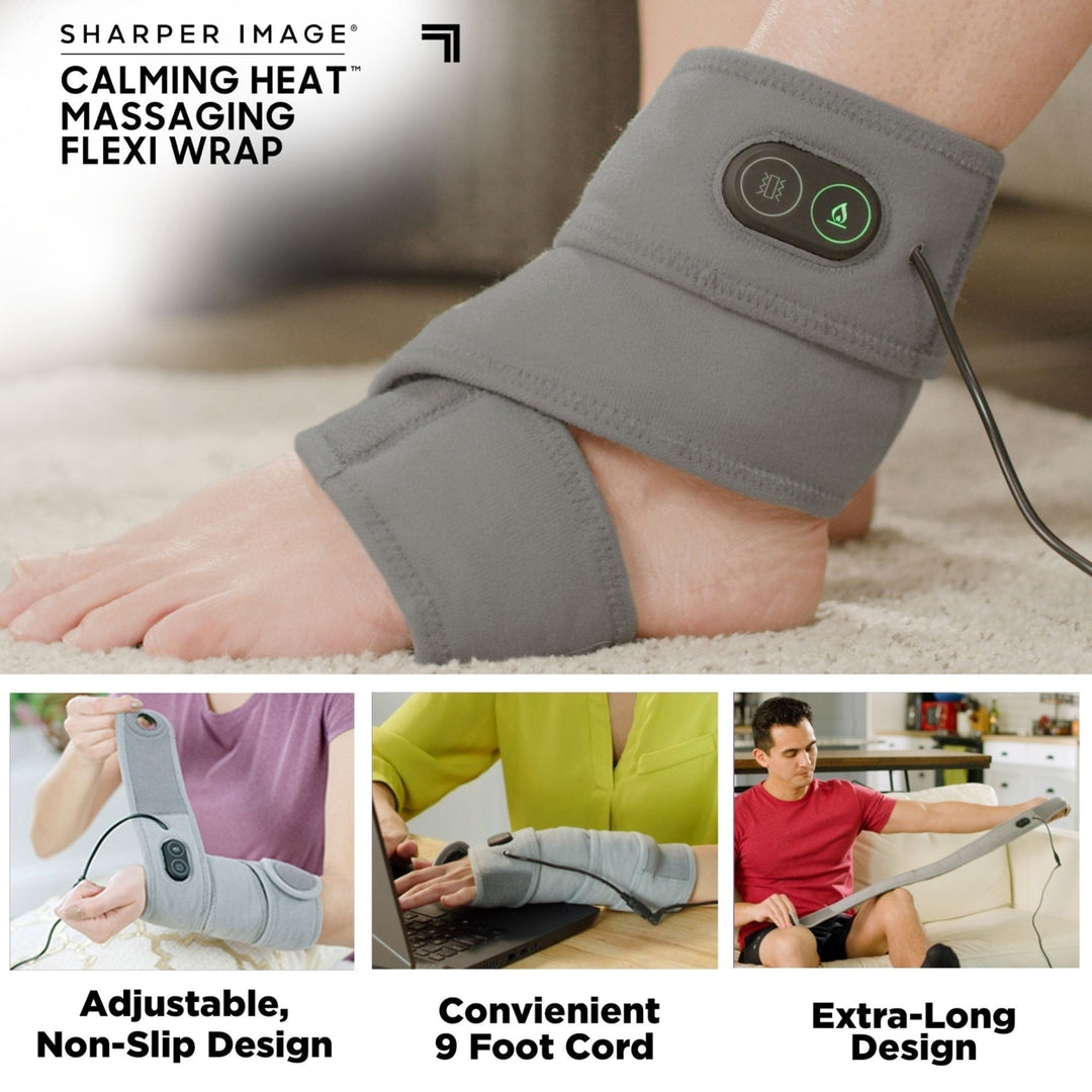 Sharper Image Calming Heat Massaging Flexi WrapGrey Image 4