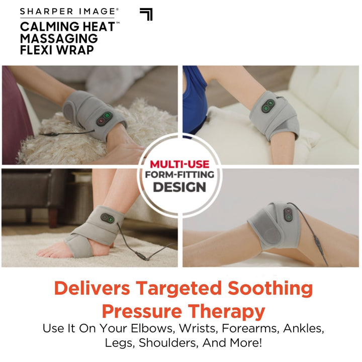 Sharper Image Calming Heat Massaging Flexi WrapGrey Image 6