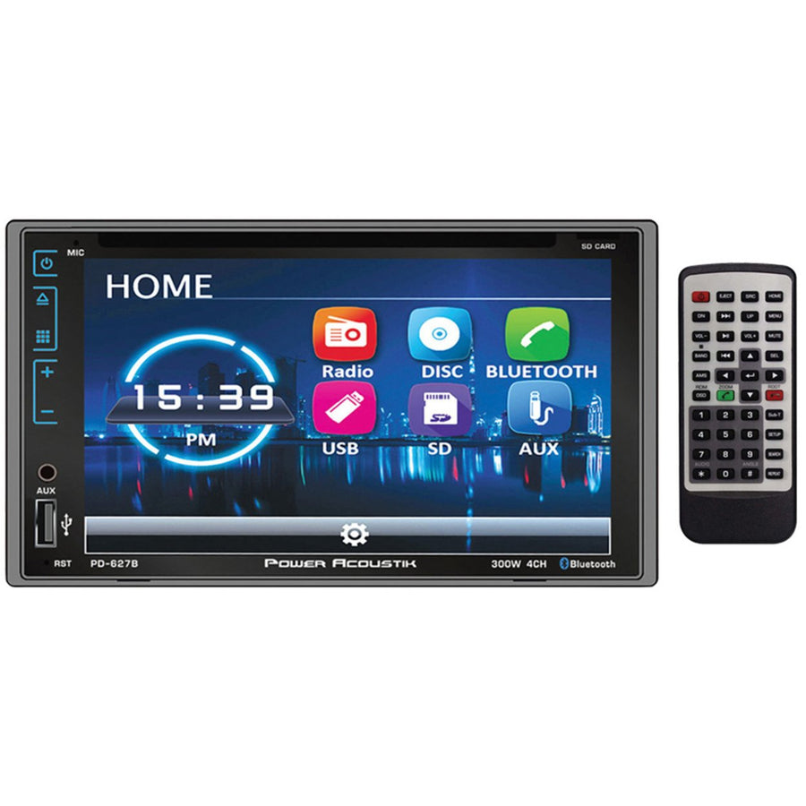 Power Acoustik PD627B 2-Din 6.2" Bluetooth DVD Stereo AM/FM Radio Touchscreen Image 1