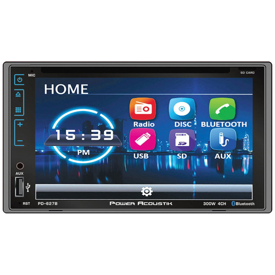 Power Acoustik PD627B 2-Din 6.2" Bluetooth DVD Stereo AM/FM Radio Touchscreen Image 2