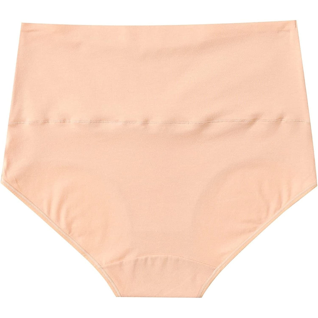 Womens High Waist Tummy Control Panties Ladies Panty Cotton Brief Underwear 4-Pack Image 4