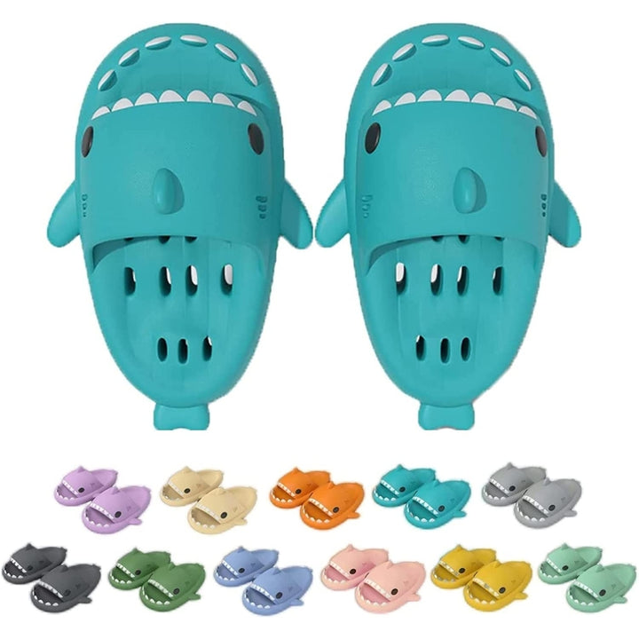 2022 Cute Shark Slippers for Women Men Anti-Slip Novelty Open Toe Slides Lightweight Sole Sandals Casual Beach Shoes Image 6