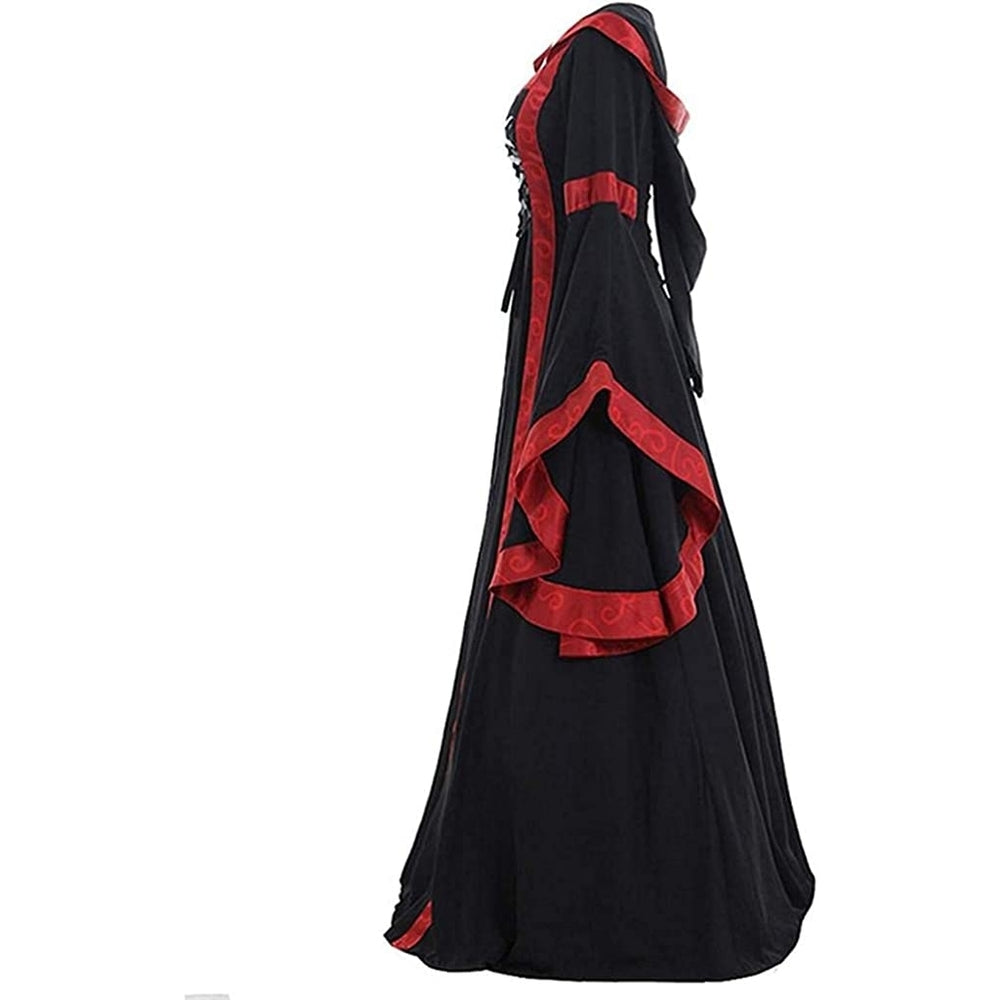 Womens Medieval Halloween DressWomens Vintage Plus Size Floor Length Renaissance Gothic Cosplay Costumes Image 2