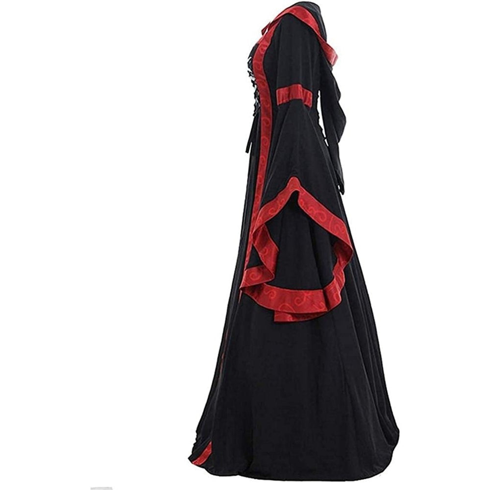 Womens Medieval Halloween Dress Womens Vintage Plus Size Floor Length Renaissance Gothic Cosplay Costumes Image 2