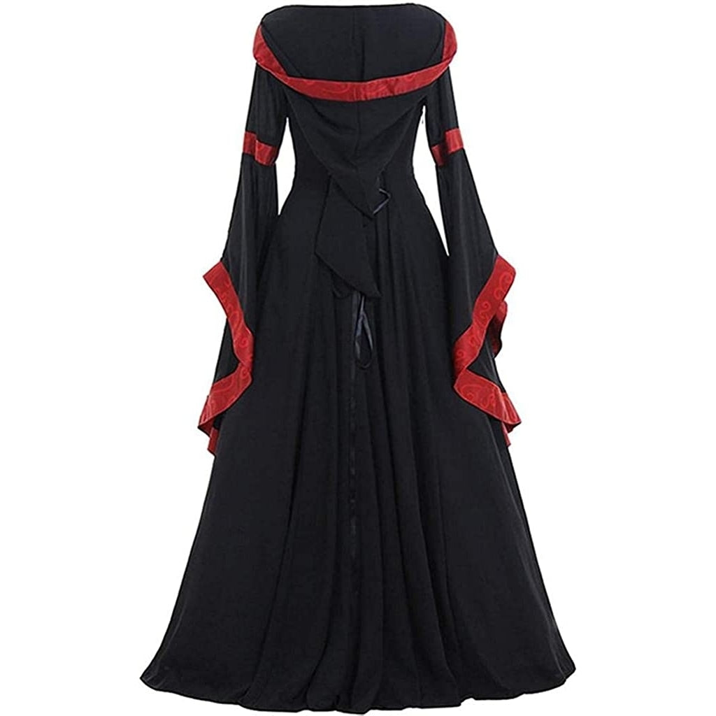Womens Medieval Halloween DressWomens Vintage Plus Size Floor Length Renaissance Gothic Cosplay Costumes Image 3