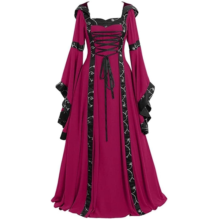 Womens Medieval Halloween DressWomens Vintage Plus Size Floor Length Renaissance Gothic Cosplay Costumes Image 7