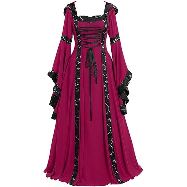 Womens Medieval Halloween DressWomens Vintage Plus Size Floor Length Renaissance Gothic Cosplay Costumes Image 1