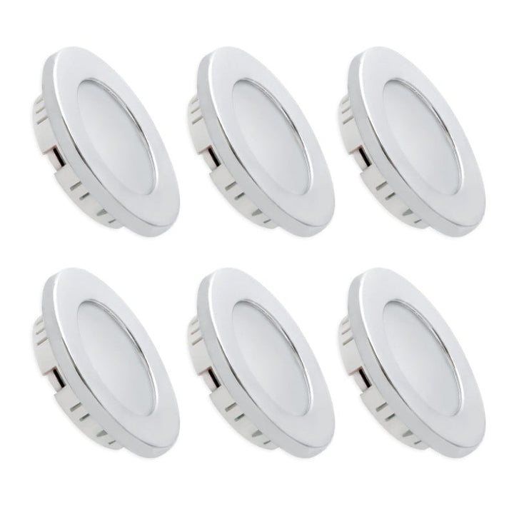 12V LED Interior Downlights Under Cabinet Lighting Warm White X6 for RV Boat Image 1