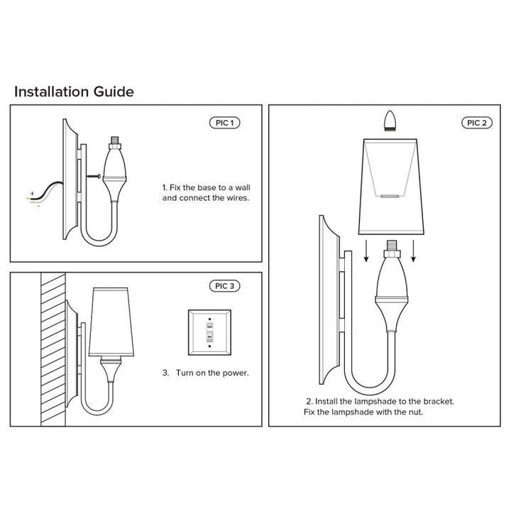 Interior LED Decorative Wall Sconce Light For Caravan Brown shade Image 4