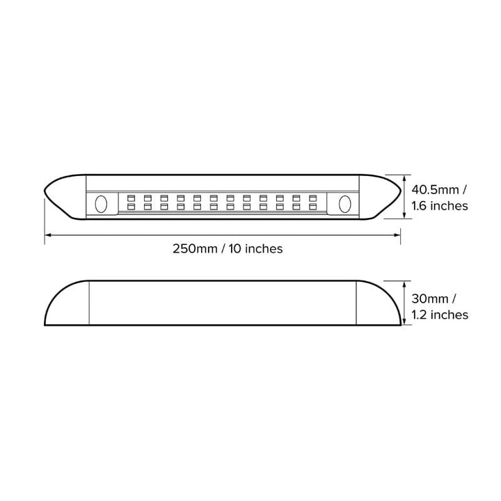 12V LED Porch Light Fixture 10 Inch Weatherproof Cool White RV Camper Awning Image 6