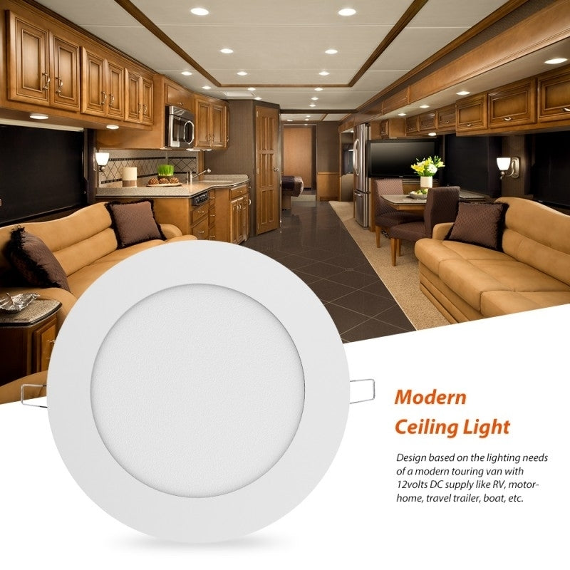 12V LED 5.8 Inch Mushroom Roof Lamp Recessed Light For Boat Image 3