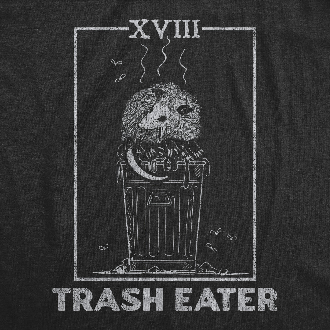 Mens Trash Eater T Shirt Funny Possum Garbage Can Joke Tee For Guys Image 2