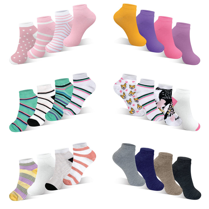 20 Pairs Womens No Show Ankle Socks Breathable Colorful Fun Size 6-12 Image 9