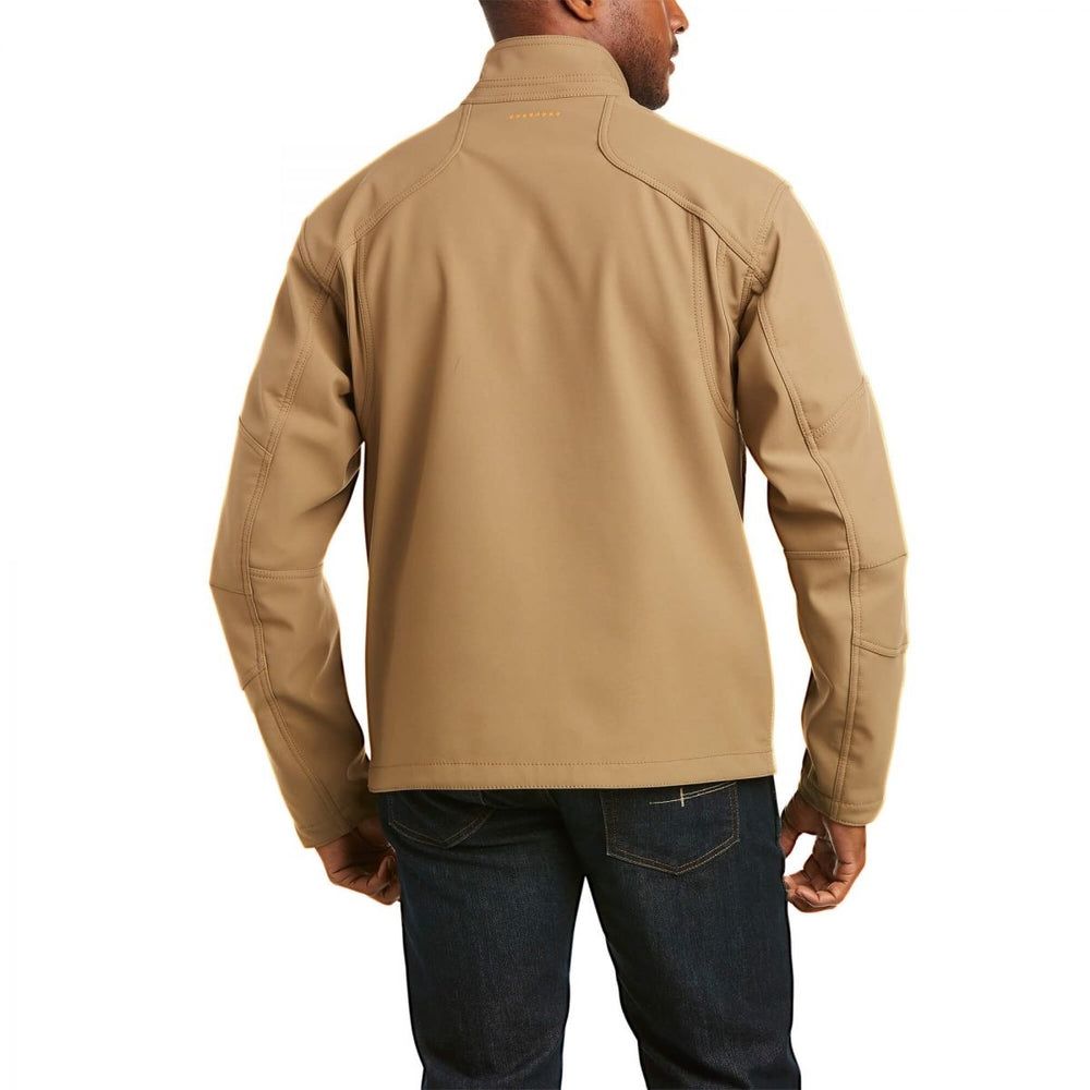Ariat Mens Rebar Stretch Canvas Softshell Jacket Field Khaki - 10023903 Image 2