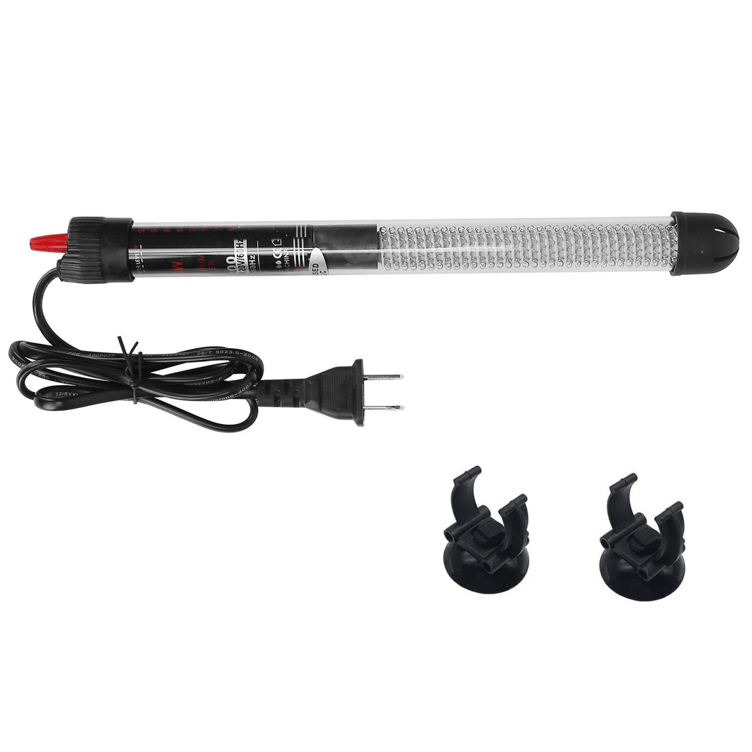 Submersible Aquarium Heater Adjustable Fish Tank Heater Thermostat Water Heating Rod with 2 Suction Cups Image 9