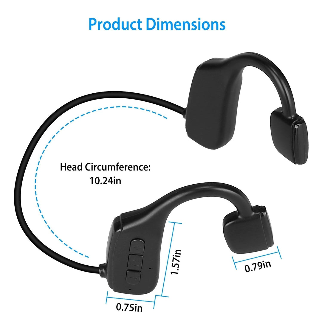Wireless V5.1 Bone Conduction Headphone Open Ear Sports Wireless Headset with Mic IPX5 Sweatproof Image 7